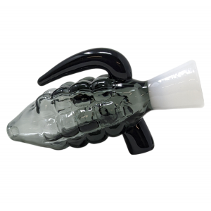 3" Hand Grenade Black & White Tube Chillum (Pack Of 2) [SG4203]